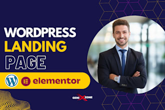 design wordpress elementor page, elementor website design