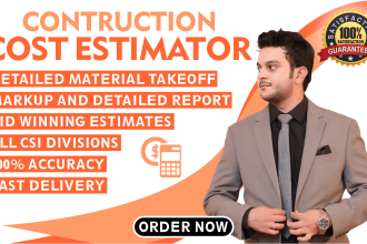 do construction estimates and quantity takeoffs