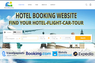 create wordpress hotel booking affiliate website