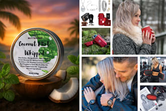 shoot product photography and lifestyle photos with female, male, dog model