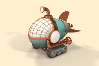 create awesome 3d scrap robots