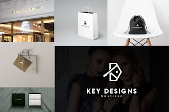 do luxury clothing brand boutique fashion logo design in 24 hrs