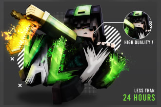 create amazing minecraft renders with your skin