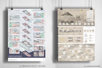 design diagram and layout for your architecture and interior presentation board