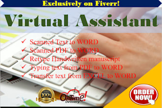 retype scanned text and PDF to ms word or excel