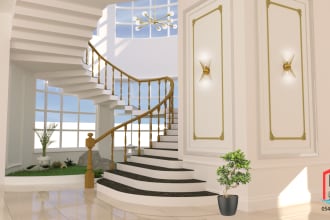 design and render high level 3d interior for you dream house