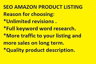 write SEO amazon listing product description