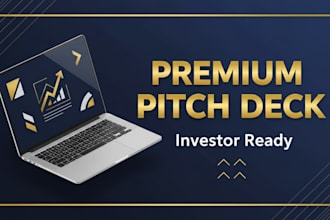 design investor pitch deck or business presentation