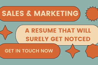craft outstanding sales and marketing resume with cover letter