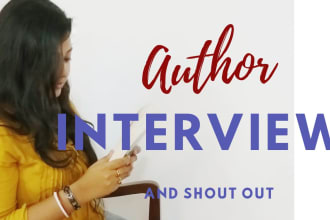 do an author interview and promote book on blog