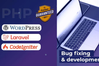 fix or develop any php,codeigniter,laravel,wordpress website