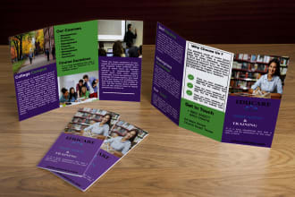 design creative  bio fold and trifold brochure design