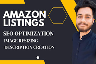 create amazon products listings , variations, amazon lister , amazon VA, SEO
