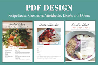 design cookbook, ebook, recipe book, and cover design