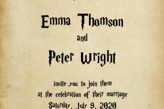 design your harry potter invitation
