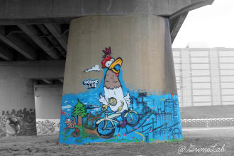 record myself painting a graffiti mural of your name or business logo in public