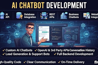 develop an ai chatbot with API and database integration