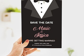 create professional save the date designs for your big day