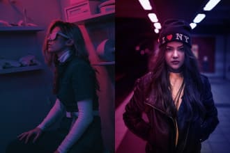 edit any photo with the vaporwave retrowave aesthetic effect