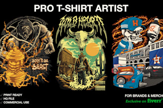create custom tshirt illustration for your merch