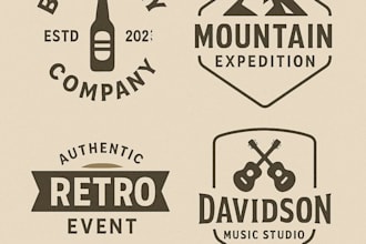 craft 2 unique vintage logo for brands,shops,or events