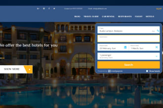 develop online hotel, flight and car booking apis