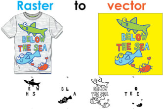 do your artwork vector and color separation for screen printing