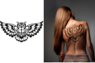 do professional hand drawing  tattoo design