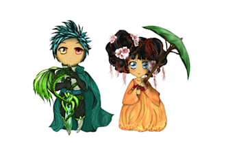 draw you a cute CHIBI anime or cartoon of anyone
