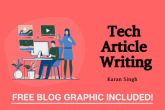 write tech article for your blog with excellent SEO optimization