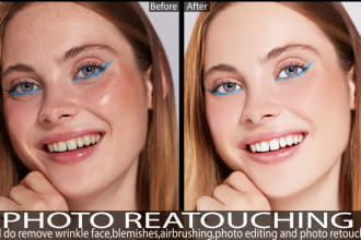 do touch up, enhance, airbrushing, high end, photo editing and photo retouching