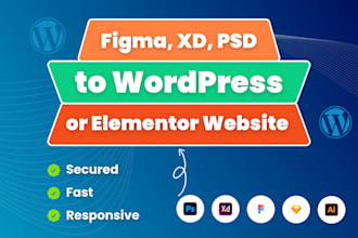 do figma to wordpress, figma  to elementor website