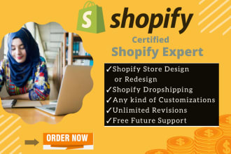 redesign shopify store, shopify dropshipping website, design shopify store