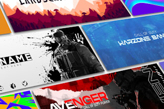 create gaming or esports social media banners for you