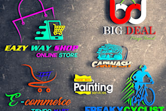 design ecommerce shopify logo for your online store and website