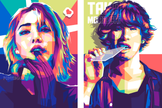 draw your photo into wpap pop art