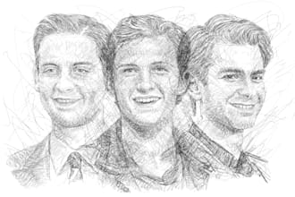 draw scribble sketch art portrait for you