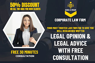 be your lawyer to draft legal documents and legal opinion
