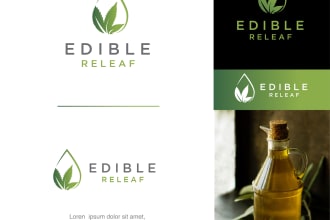 do creative cannabis hemp weed marijuana cbd oil logo