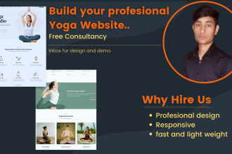 make a modern online yoga teaching website