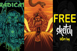 design illustration freestyle for band or brand