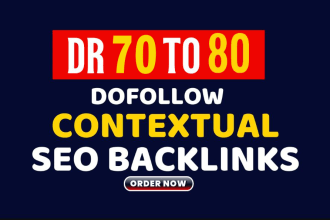 do high quality DR 70 to 80 off page seo backlinks