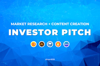 create investor pitch deck with market research
