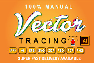 do manually vector tracing work in adobe illustrator convert to ai,eps,pdf,svg