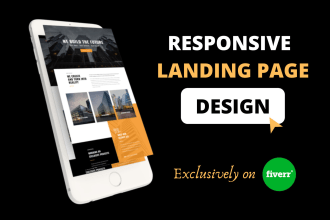 create responsive wordpress landing page design, elementor landing page