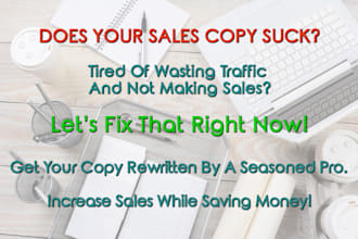 professionally fix or rewrite your website or sales copy