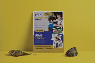 design school college university education flyers or poster in 24 hours