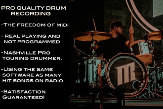 record professional drum tracks with the flexibility of midi