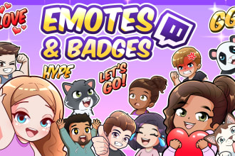 create chibi emotes or badges for your twitch