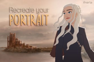 turn your portrait into disney cartoon anime style